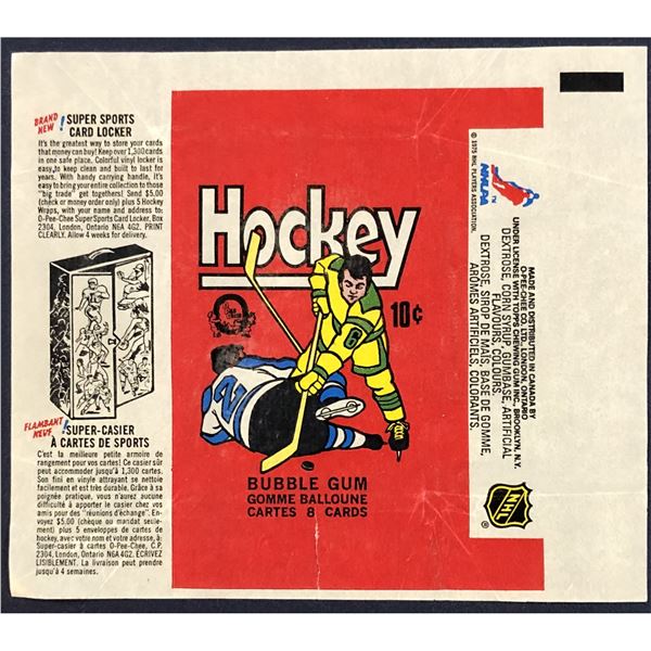 1975-76 O-PEE-CHEE NHL HOCKEY WRAPPER