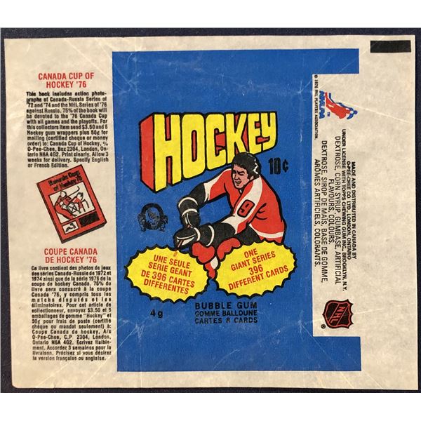 1976-77 O-PEE-CHEE NHL HOCKEY WRAPPER