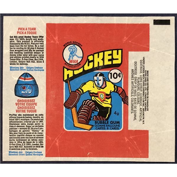 1976-77 O-PEE-CHEE WHA HOCKEY WRAPPER