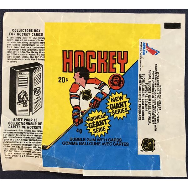 1980-81 O-PEE-CHEE NHL HOCKEY WRAPPER