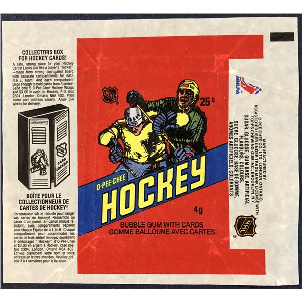 1981-82 O-PEE-CHEE NHL HOCKEY WRAPPER
