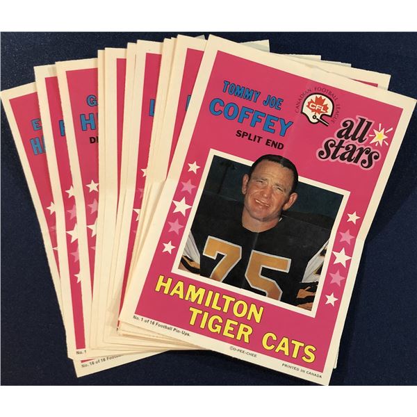 1971 O-PEE-CHEE CFL INSERT POSTERS - COMPLETE SET