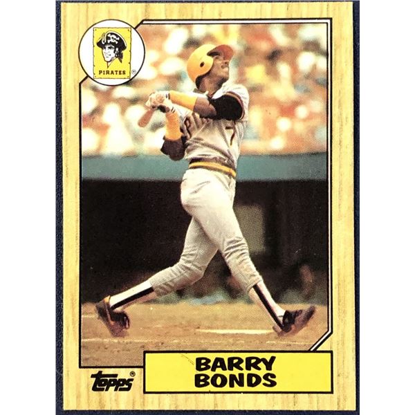1987 TOPPS BARRY BONDS ROOKIE CARD