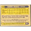 Image 2 : 1987 TOPPS BARRY BONDS ROOKIE CARD