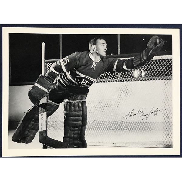 1967 MONTREAL CANADIENS PROMO POSTCARD - CHARLIE HODGE