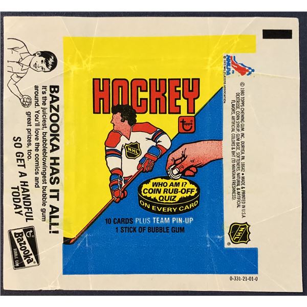 1980-81 TOPPS NHL HOCKEY WRAPPER