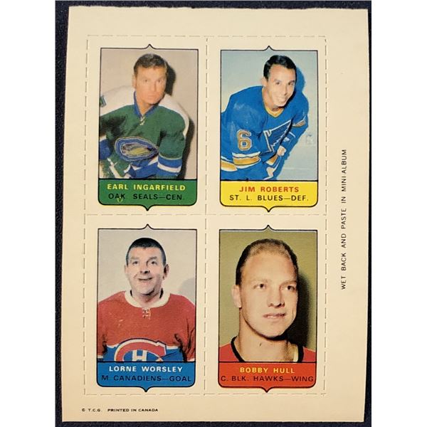 1969 O-PEE-CHEE HOCKEY 4-IN-1 BOBBY HULL (HOF)