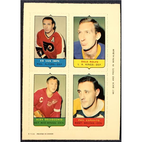 1969 O-PEE-CHEE HOCKEY 4-IN-1 PHIL ESPOSITO (HOF)