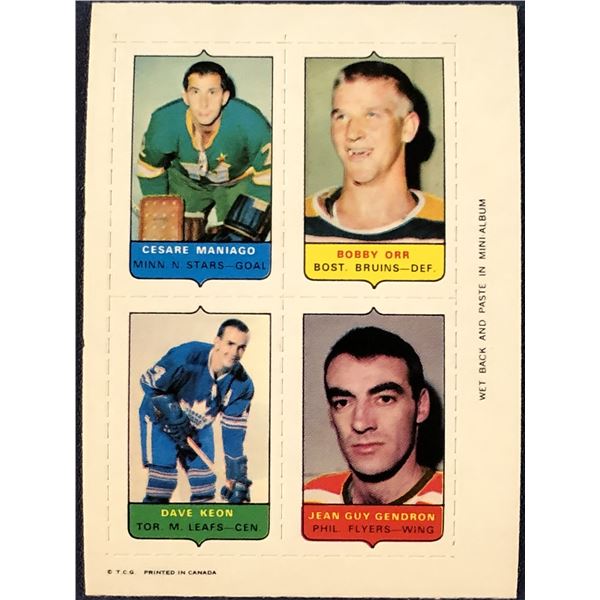 1969 O-PEE-CHEE HOCKEY 4-IN-1 BOBBY ORR (HOF)