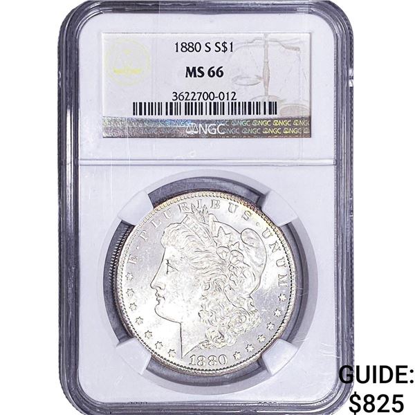 1880-S Morgan Silver Dollar NGC MS66