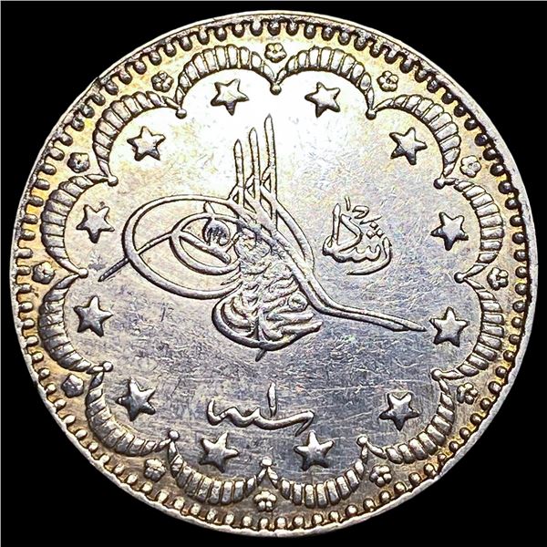 1909 Ottoman Silver 5 Kurush CLOSELY  UNCIRCULATED