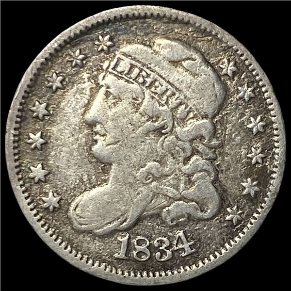 1834 Capped Bust Half Dime LIGHTLY CIRCULATED