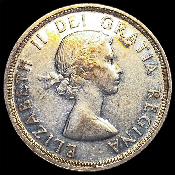 1953 Canada Silver 1 Dollar NEARLY  UNCIRCULATED