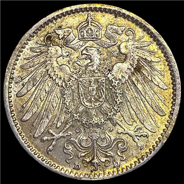 1915 Germany Silver 1 Mark CLOSELY  UNCIRCULATED