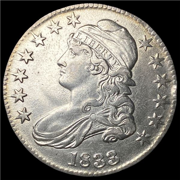 1833 Silver Capped Bust Half Dollar CLOSELY  UNCIRCULATED