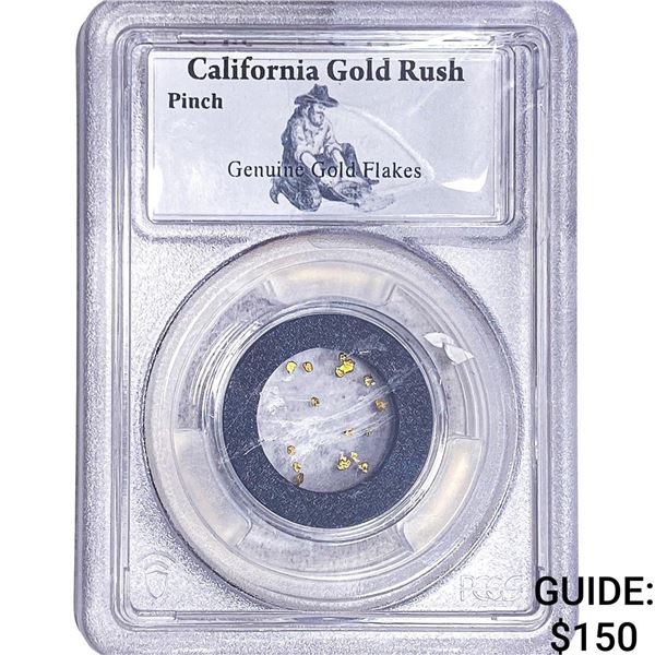 Gold Flakes Pinch - California Gold Rush PCGS  G