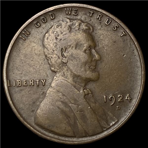 1924-D Lincoln Wheat Cent NEARLY UNCIRCULATED