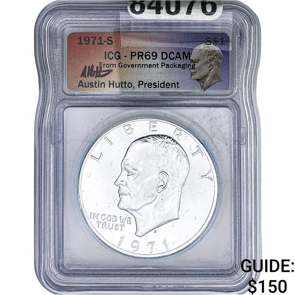 1971-S Eisenhower Dollar ICG PR69 DCAM