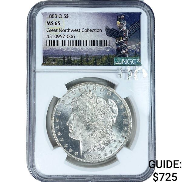 1883-O Morgan Silver Dollar NGC MS65