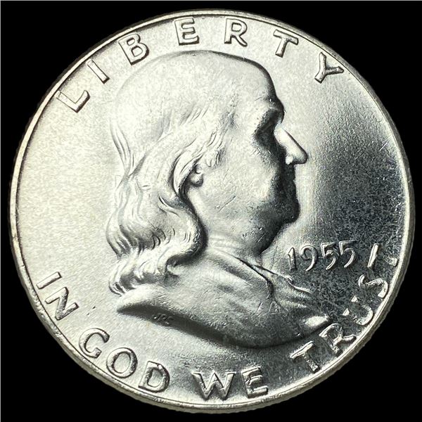 1955 Silver Franklin Half Dollar CHOICE BU