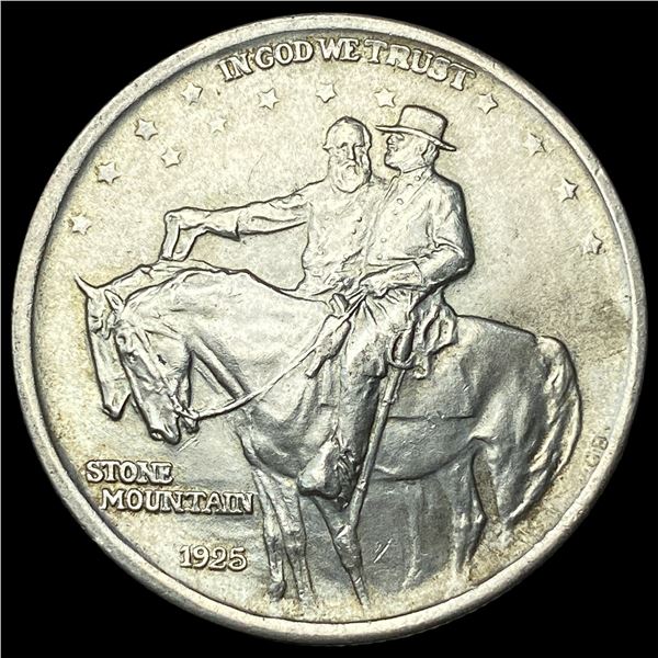 1925 Silver Stone Mountain Half Dollar CHOICE  BU