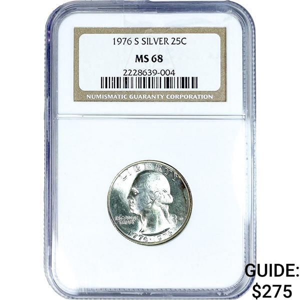 1976-S Washington Silver Quarter NGC MS68