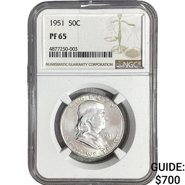 1951 Franklin Half Dollar NGC PF65