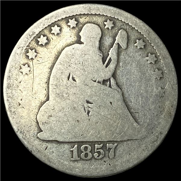 1857 Seated Liberty Quarter NICELY CIRCULATED