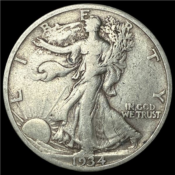 1934-S Silver Walking Liberty Half Dollar  NEARLY UNCIRCULATED