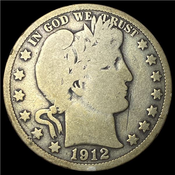 1912 Silver Barber Half Dollar NICELY  CIRCULATED