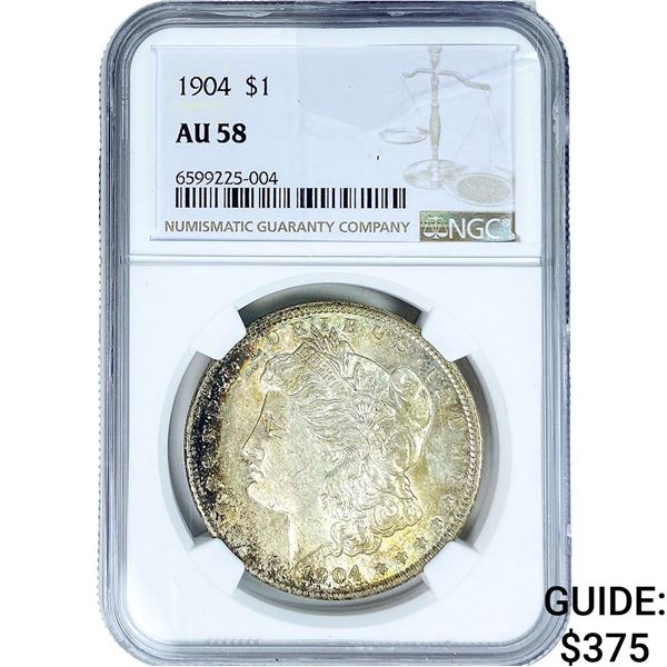 1904 Morgan Silver Dollar NGC AU58