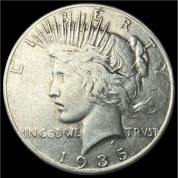 1935 Silver Peace Dollar NEARLY UNCIRCULATED