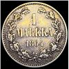 Image 2 : 1864 Finland Silver 1 Markka NEARLY  UNCIRCULATED