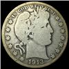 Image 1 : 1913-S Silver Barber Half Dollar NICELY  CIRCULATED