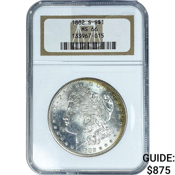1882-S Morgan Silver Dollar NGC MS66