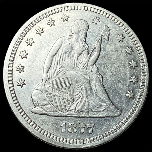 1877 Seated Liberty Quarter NEARLY  UNCIRCULATED