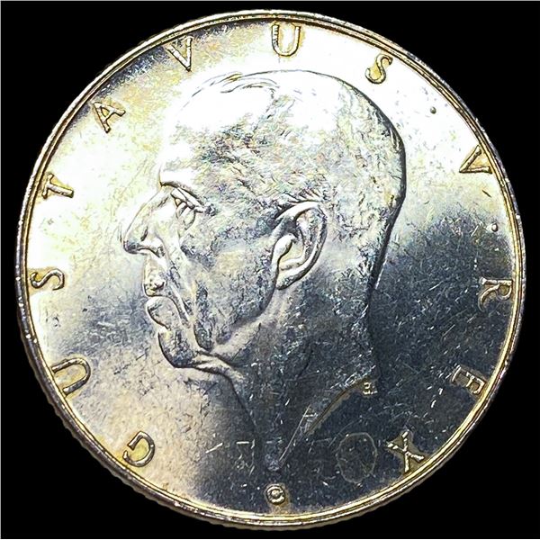 1938 Sweden Silver 2 Kroner UNCIRCULATED