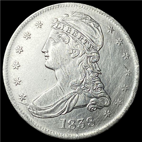 1838 Silver Capped Bust Half Dollar CLOSELY  UNCIRCULATED