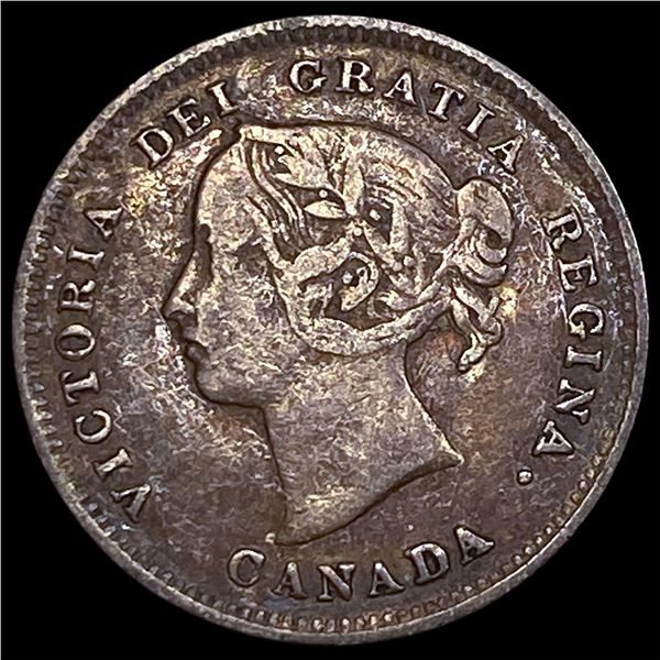 1888 Canada Silver 5 Cents NEARLY  UNCIRCULATED