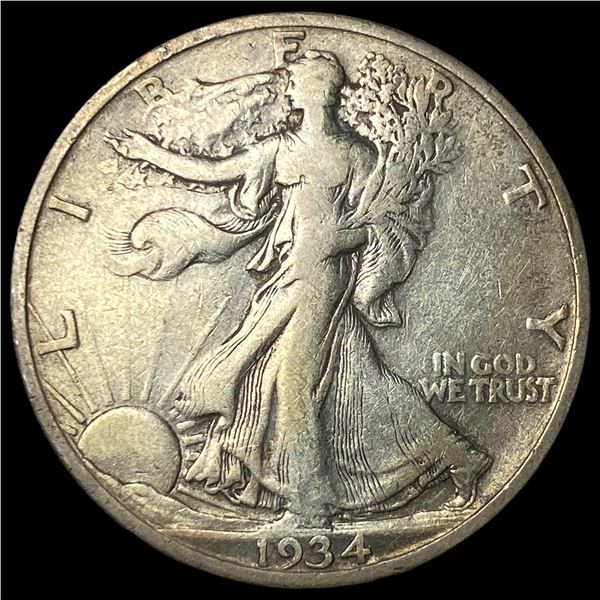 1934-S Silver Walking Liberty Half Dollar  NEARLY UNCIRCULATED
