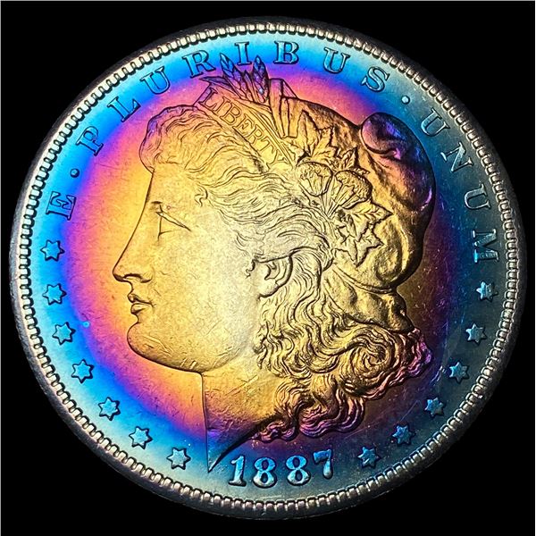 1887-S Toned Silver Morgan Dollar CLOSELY  UNCIRCULATED