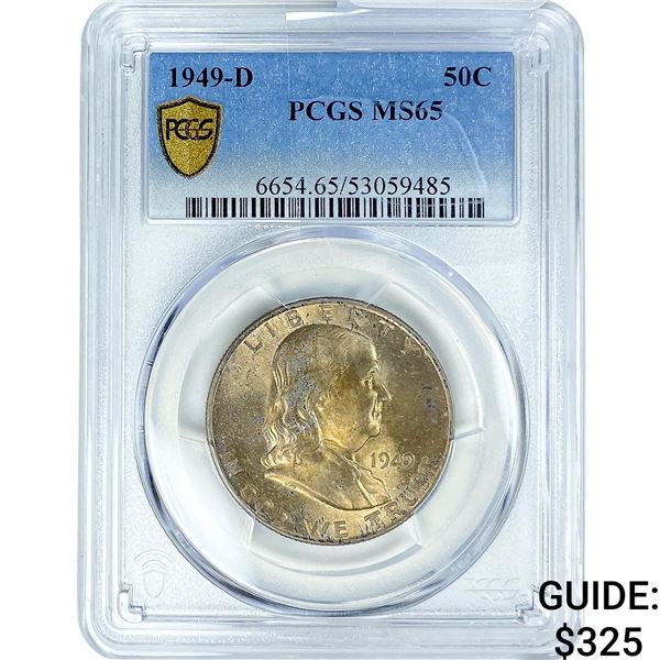 1949-D Franklin Half Dollar PCGS MS65