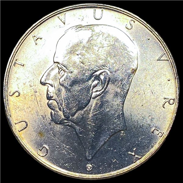1938 Sweden Silver 2 Kroner UNCIRCULATED