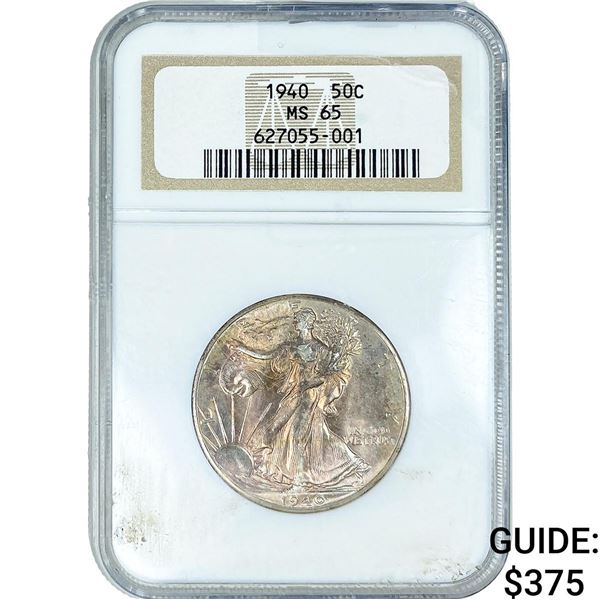 1940 Walking Liberty Half Dollar NGC MS65