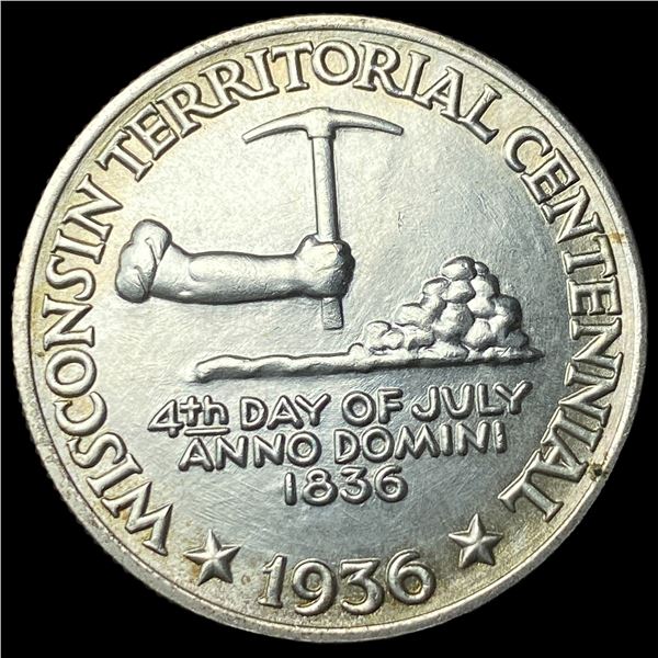 1936 Silver Wisconsin Half Dollar  UNCIRCULATED