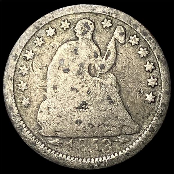 1853 Arrows Seated Liberty Silver Half Dime  NICELY CIRCULATED