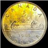 Image 2 : 1961 Canada Silver 1 Dollar CLOSELY  UNCIRCULATED