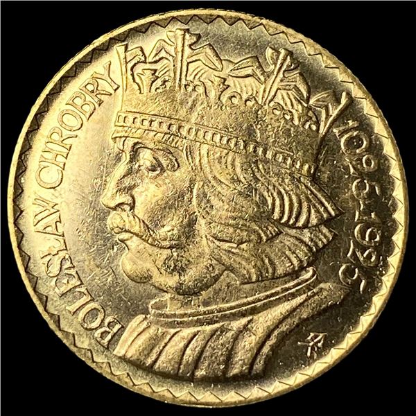 1925 Poland Gold 10 Zlotych .0933oz  UNCIRCULATED