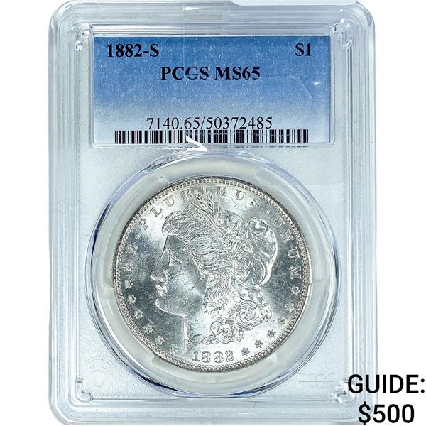 1882-S Morgan Silver Dollar PCGS MS65