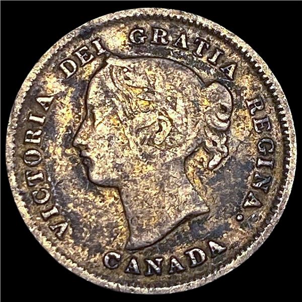 1899 Canada Silver 5 Cents NEARLY  UNCIRCULATED